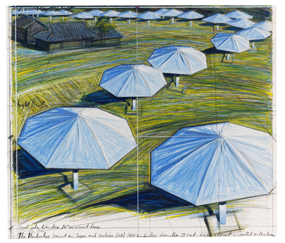  Christo - The Umbrellas. Project for Japan and Western USA