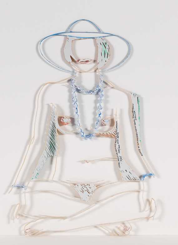 Tom Wesselmann - Monica crosslegged with Beads - R&uuml;ckseite