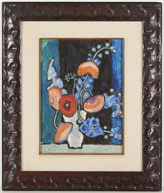 Gabriele Münter - Blumenbild vor blauschwarzem Grund - Weitere Abbildung