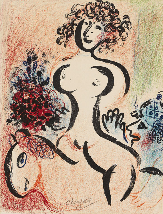 Marc Chagall - Reiterin mit Blumenstrauß