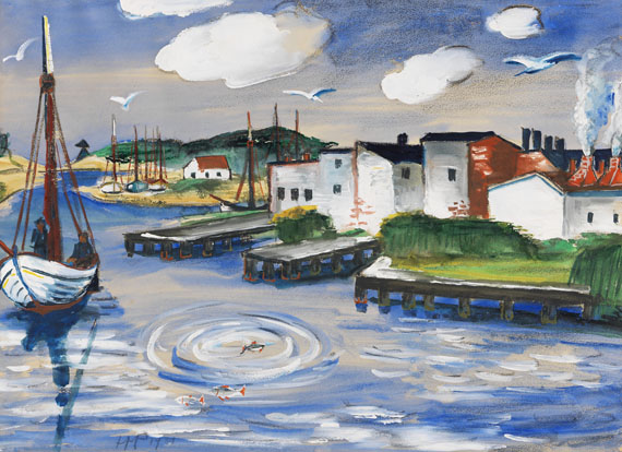 Hermann Max Pechstein - Fischerhafen in Leba