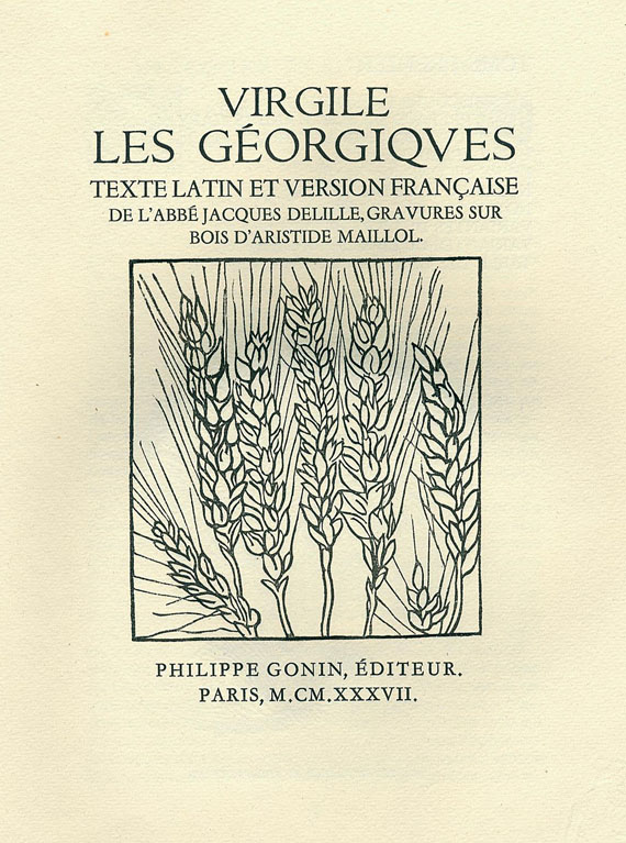 Aristide Maillol - Vergil, Les Géorgiques de Virgile I und II