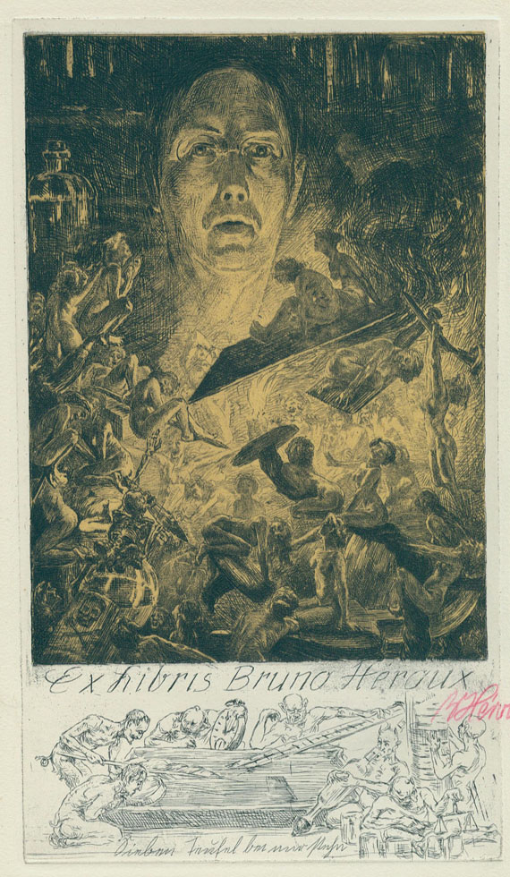 Exlibris - Héroux, B., 101 Exlibris. 1917.