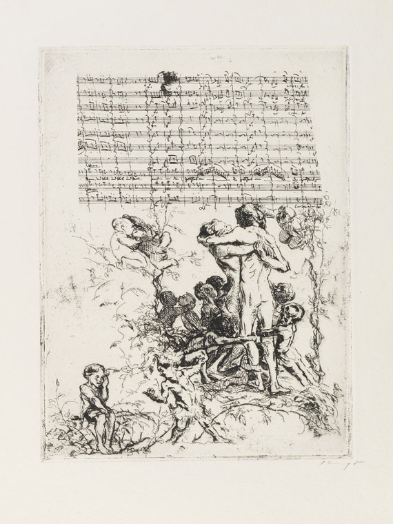 Max Slevogt - Randzeichnungen zu Mozarts Zauberflöte. - Weitere Abbildung