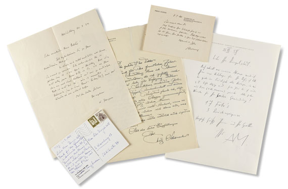   - Autographen Slg. Hamburger Künstler, Schriftsteller. Ca. 1930er bis 60er Jahre.