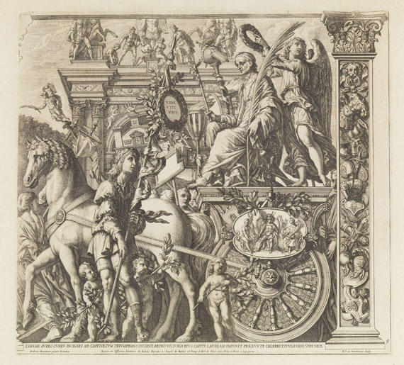 Robert van Audenaerde - Triumphzug des Julius Caesar, Kupferfolge. 10 Bll. 1692. - Weitere Abbildung