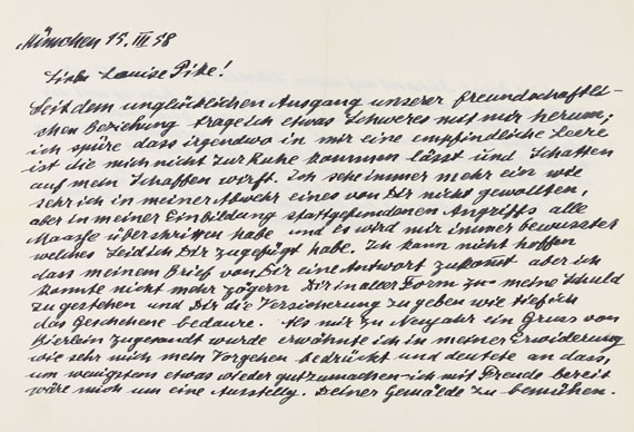 Willi Geiger - Sammlung von Briefen und Orig.-Zeichnungen. 2 Mappen - Weitere Abbildung