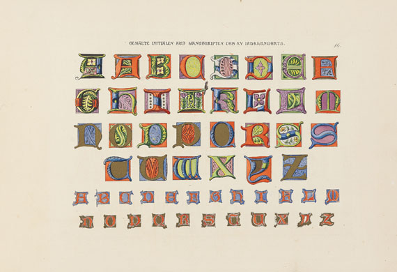 Johann Georg Brandt - Alphabete und Schriftmuster. 1858.