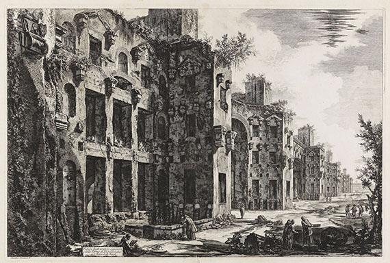 Giovanni Battista Piranesi - Veduta degli avanzi superiori delle Terme di Diocleziano a S. Maria degli Angeli