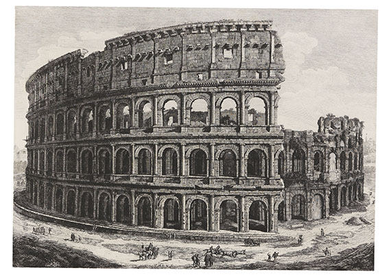 Luigi Rossini - 2 Blätter: Arco di Settimo Severo. Veduta dell