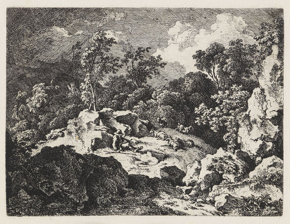 Ferdinand Kobell - 14 Bll.: Landschaften und Raufende Kartenspieler - Weitere Abbildung