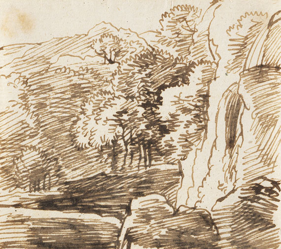 Franz Kobell - 3 Bll.: Landschaftsskizzen - Weitere Abbildung