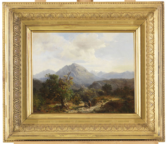 Bernhard Mühlig - Berglandschaft mit Burg und Personen - Weitere Abbildung