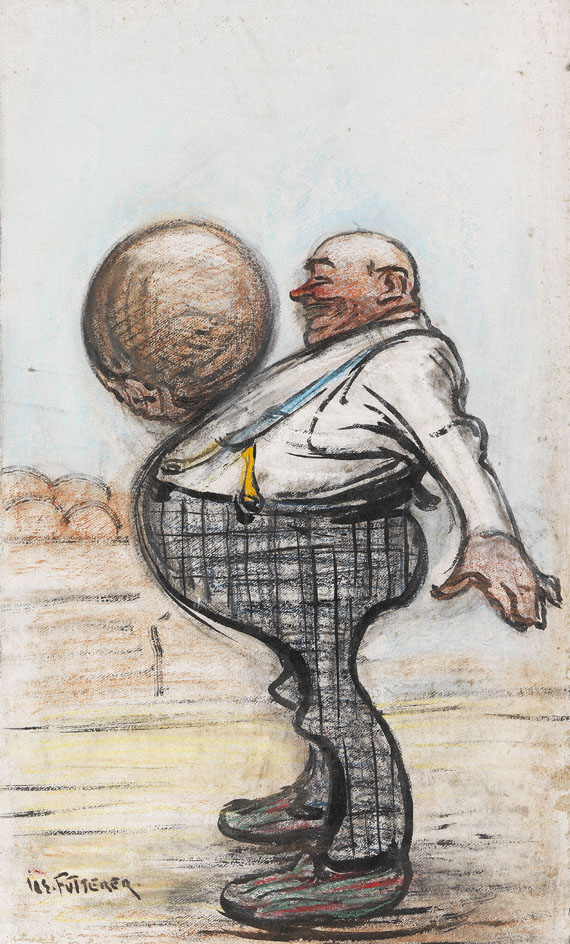 Joseph Futterer - 2 Pendants: Beim Bowlen - Weitere Abbildung