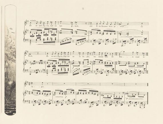 Max Klinger - Brahms-Phantasie. Einundvierzig Stiche, Radierungen und Steinzeichnungen zu Compositionen von Johannes Brahms. Radier-Opus XII - Weitere Abbildung