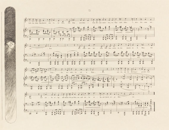 Max Klinger - Brahms-Phantasie. Einundvierzig Stiche, Radierungen und Steinzeichnungen zu Compositionen von Johannes Brahms. Radier-Opus XII - Weitere Abbildung