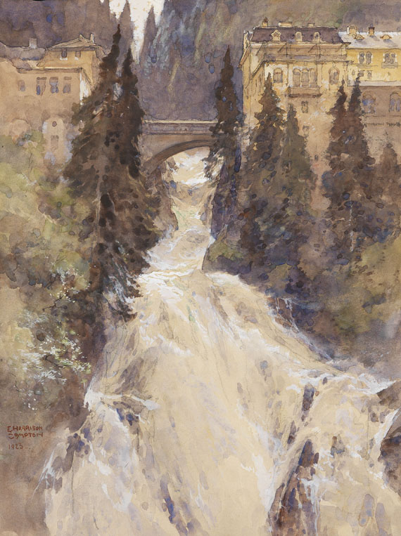 Edward Harrison Compton - Der Wasserfall in Bad Gastein