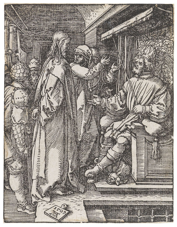 Albrecht Dürer - 4 Bll.: Geburt Christi. Christus vor Herodes. Die Dornenkrönung. Die Kreuztragung (aus der kleinen Holzschnittpassion) - Weitere Abbildung