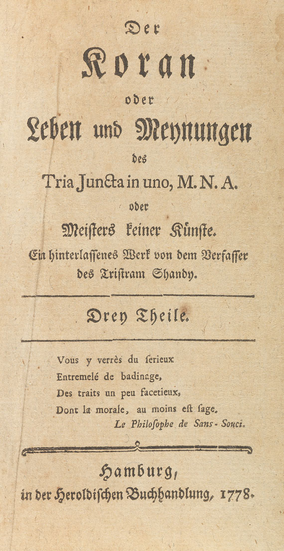 Koran - Der Koran. 1778