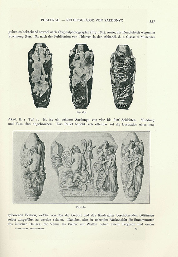 Adolf Furtwängler - Die antiken Gemmen. 1900. 2 Bde.