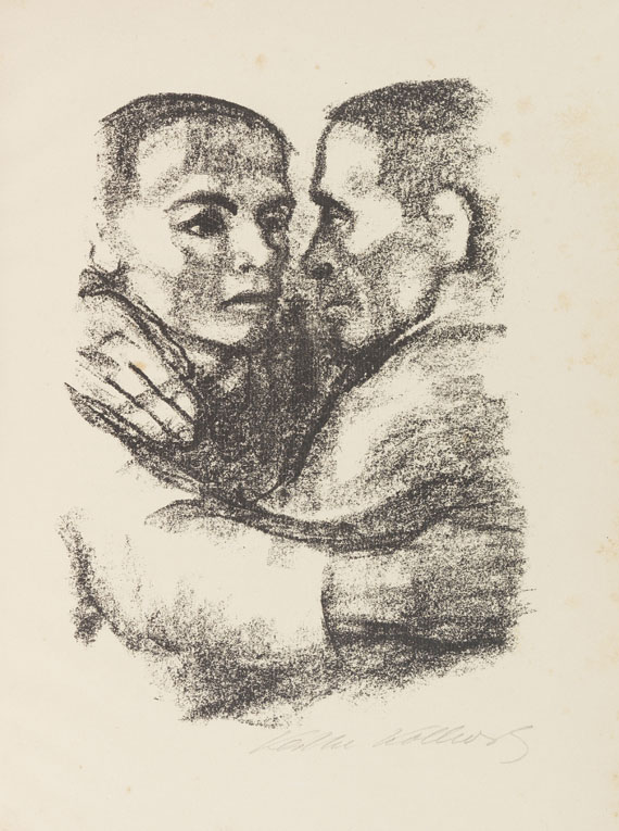 Käthe Kollwitz - Der singende Soldat. 1924 + 1 Beigabe