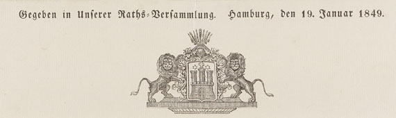 Grundrechte - Grundrechte des deutschen Volkes. Flugblatt. 1849..