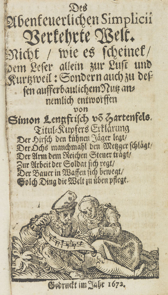Hans Jakob Christoffel von Grimmelshausen - Die verkehrte Welt. 1672. - Weitere Abbildung