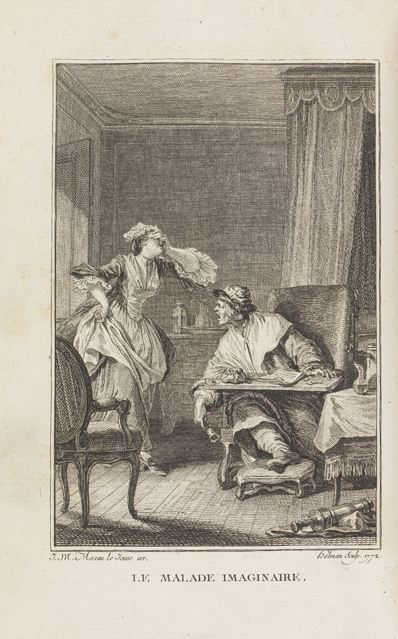 Jean Baptiste Poquelin Molière - Oeuvres.1783. 6 Bde..