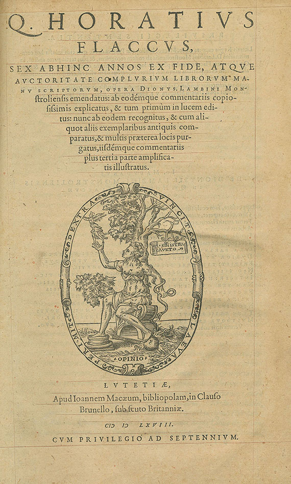 Quintus Horatius Flaccus - Opera. 1568.