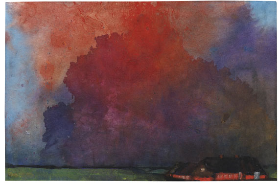 Emil Nolde - Bauernhof unter Gewitterwolken