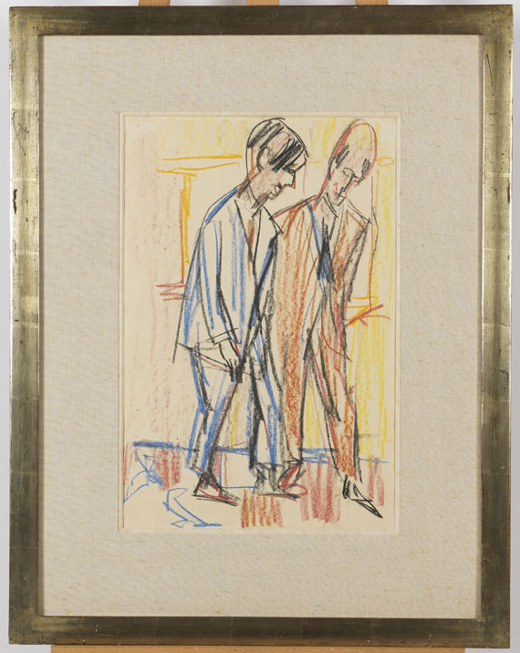 Ernst Ludwig Kirchner - Zwei Männer (Selbstbildnis (?) mit Dr. Bauer) - Rahmenbild
