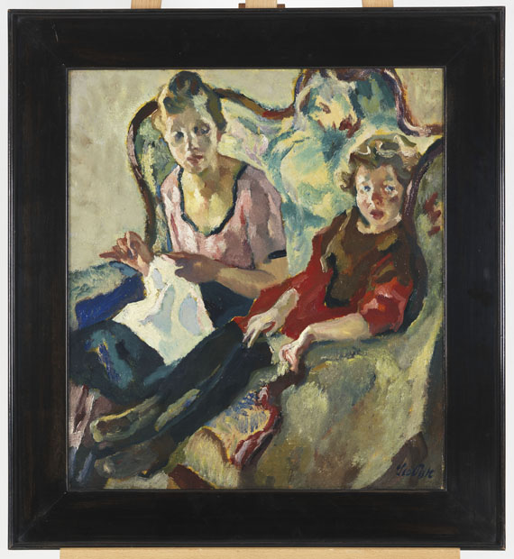 Leo Putz - Lisl und Buberl - Rahmenbild