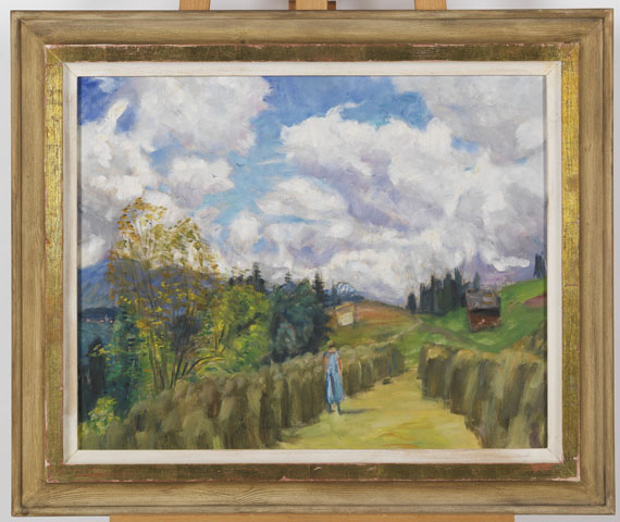 Otto Modersohn - Sommerliche Gailenberglandschaft - Rahmenbild