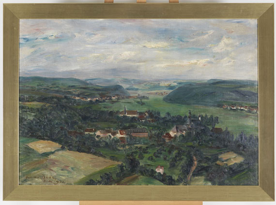 Otto Dill - Blick über Blieskastel in das Bliestal - Rahmenbild