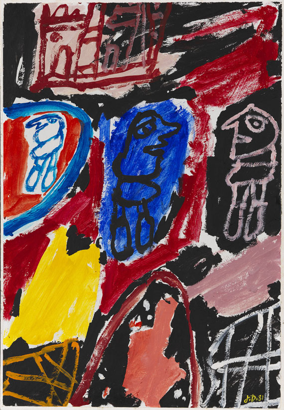 Jean Dubuffet - Site avec 3 personnages