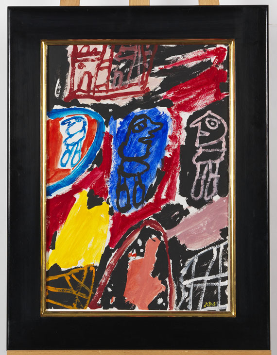 Jean Dubuffet - Site avec 3 personnages - Rahmenbild