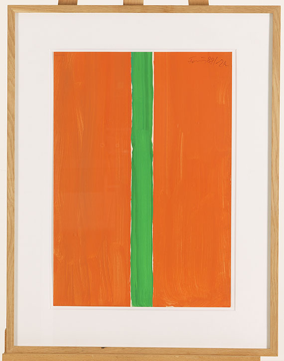 Günther Förg - Ohne Titel (2A, orange mit grün) - Rahmenbild