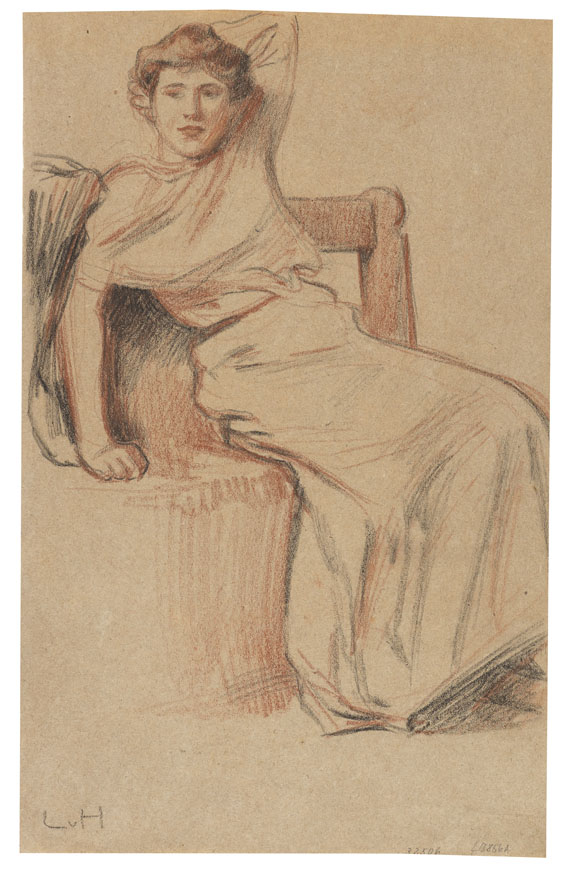 Ludwig von Hofmann - Bildnis einer sitzenden Dame
