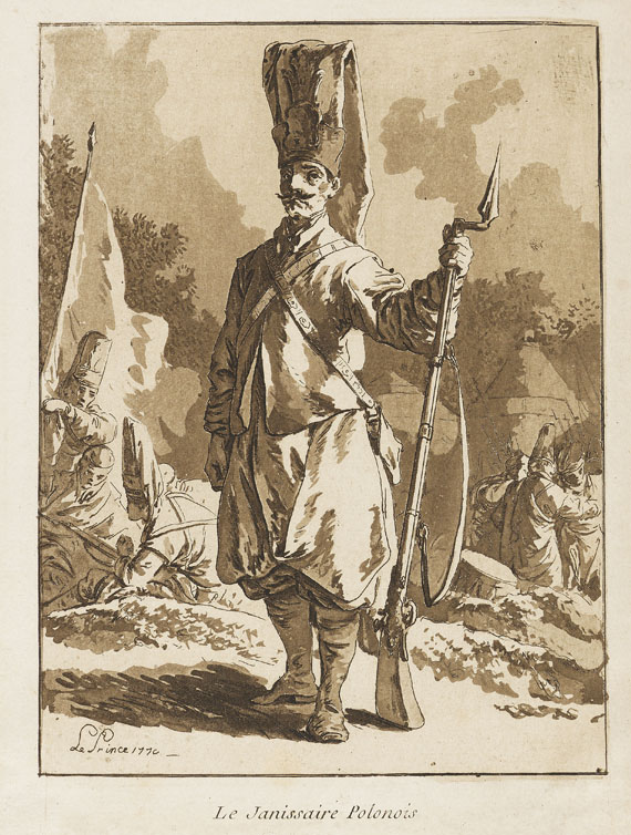 Jean-Baptiste Le Prince - 2 Bll.: Officier des Janissaires Polonois. Le Janissaire Polonois - Weitere Abbildung