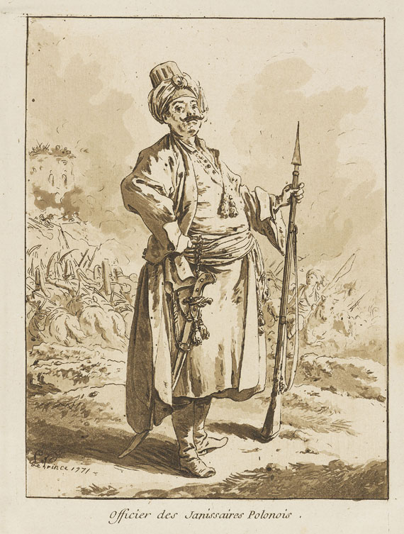 Jean-Baptiste Le Prince - 2 Bll.: Officier des Janissaires Polonois. Le Janissaire Polonois