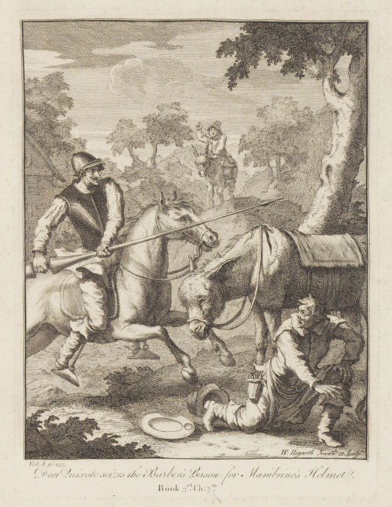 William Hogarth - 6 Bll.: Illustrationen zu Cervantes "Don Quijote"