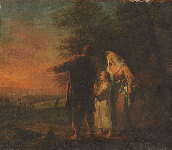 Johann Conrad Seekatz - Zugeschrieben - Heilige Familie auf dem Weg nach Jerusalem