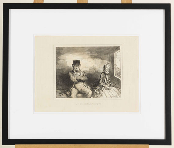 Honoré Daumier - En Chemin de Fer ... Un Voisin agréable - Rahmenbild