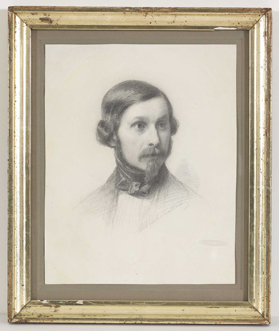 Hermann Winterhalter - Porträt eines jungen Herren - Rahmenbild