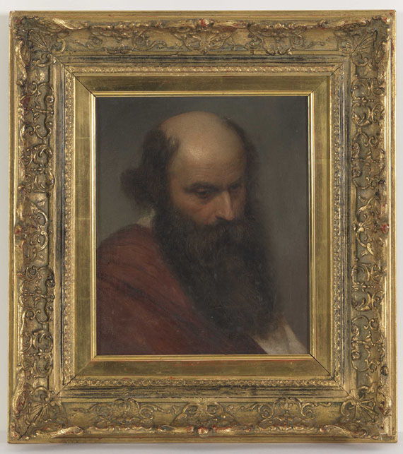 Karl Theodor von Piloty - Studie eines bärtigen Mannes - Rahmenbild