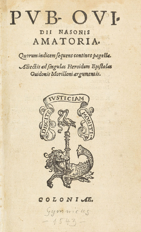 Publius Ovidius Naso - Amatoria (1543)