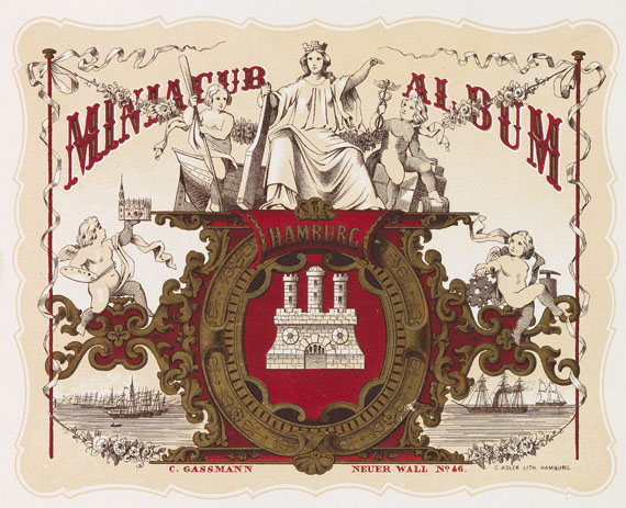 Wilhelm Heuer - Miniatur-Album von Hamburg. Um 1865.