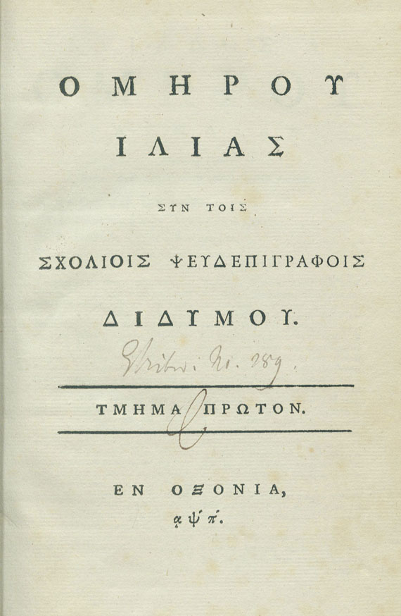 Homer - Ilias, Odyssea. 5 Bde. 1780