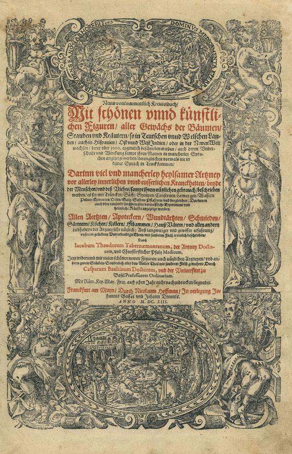 Jacobus Theodorus Tabernaemontanus - Neuw vollkommentlich Kreuterbuch. 1613. 2 Bde.