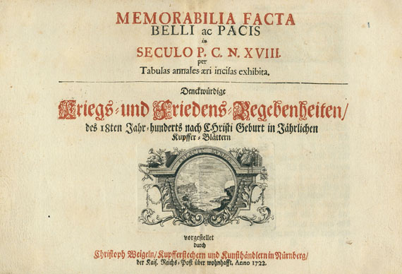 Christoph Weigel - Memorabilia facta. 1722